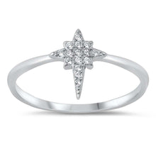 Load image into Gallery viewer, Sterling Silver Twinkling Star Cubic Zirconia Ring