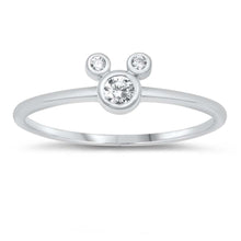 Load image into Gallery viewer, Sterling Silver Mouse Cubic Zirconia Ring