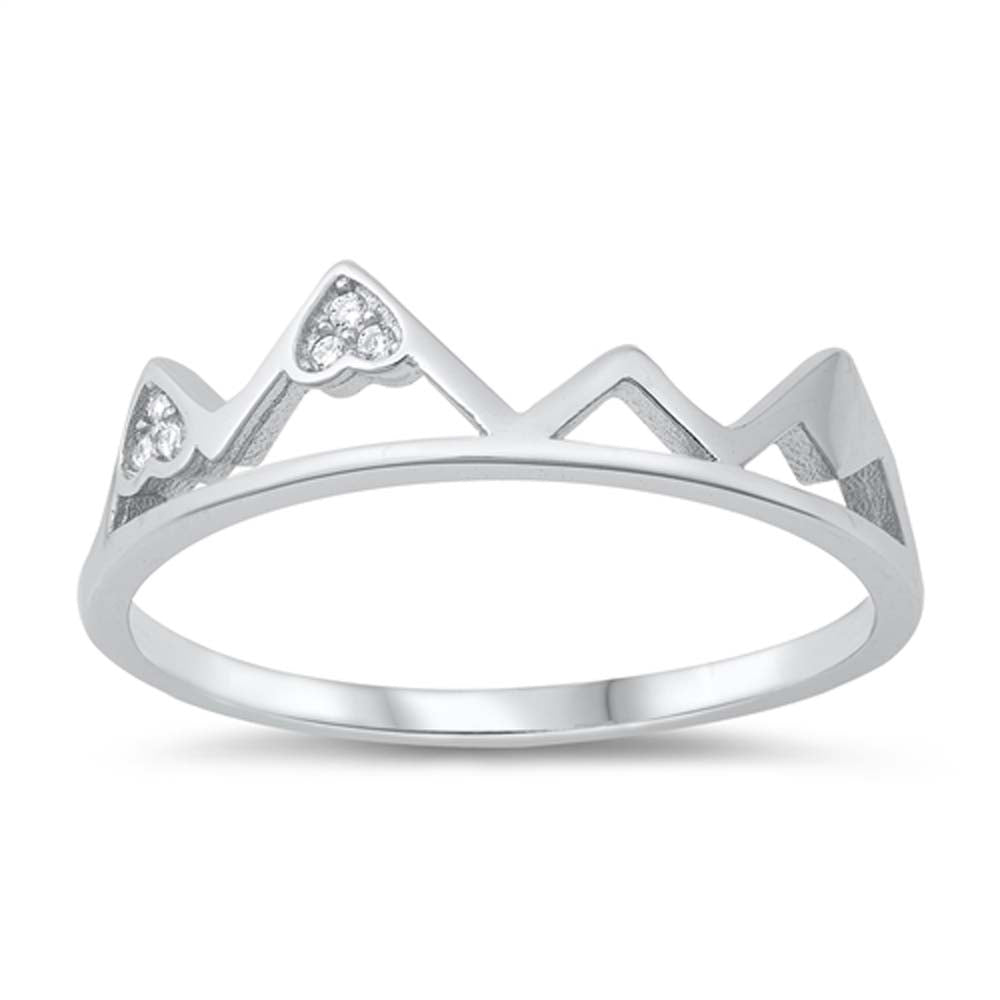 Sterling Silver Infinity Band Cubic Zirconia Ring