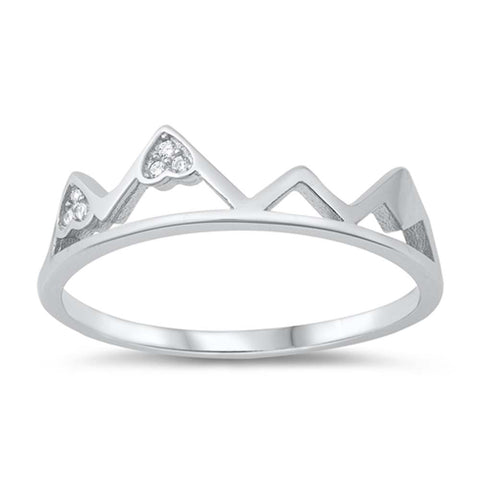 Sterling Silver Infinity Band Cubic Zirconia Ring