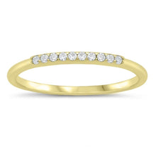 Load image into Gallery viewer, Sterling Silver Yellow Gold Plated Clear CZ Ring - silverdepot