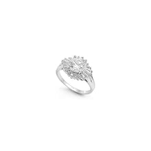 Load image into Gallery viewer, Sterling Silver Sun Shaped Clear CZ RingAnd Face Height 12mm