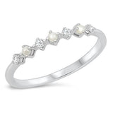 Sterling Silver 4mm Clear CZ Ring