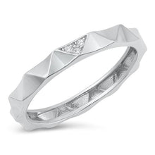 Load image into Gallery viewer, Sterling Silver 3mm Clear CZ Ring