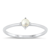 Load image into Gallery viewer, Sterling Silver Rhodium Plated Freshwater Pearl Ring-5mm