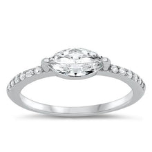 Load image into Gallery viewer, Sterling Silver Rhodium Plated Clear CZ 5mm Ring