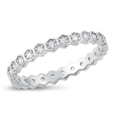 Load image into Gallery viewer, Sterling Silver Rhodium Plated Clear CZ Ring-2.7mm