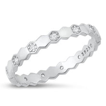Load image into Gallery viewer, Sterling Silver Rhodium Plated Clear CZ Ring-2.8mm