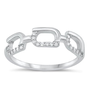 Sterling Silver Rhodium Plated Ring