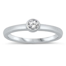 Load image into Gallery viewer, Sterling Silver Clear CZ Baby Ring