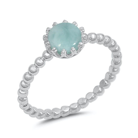 Sterling Silver Larimar Ring