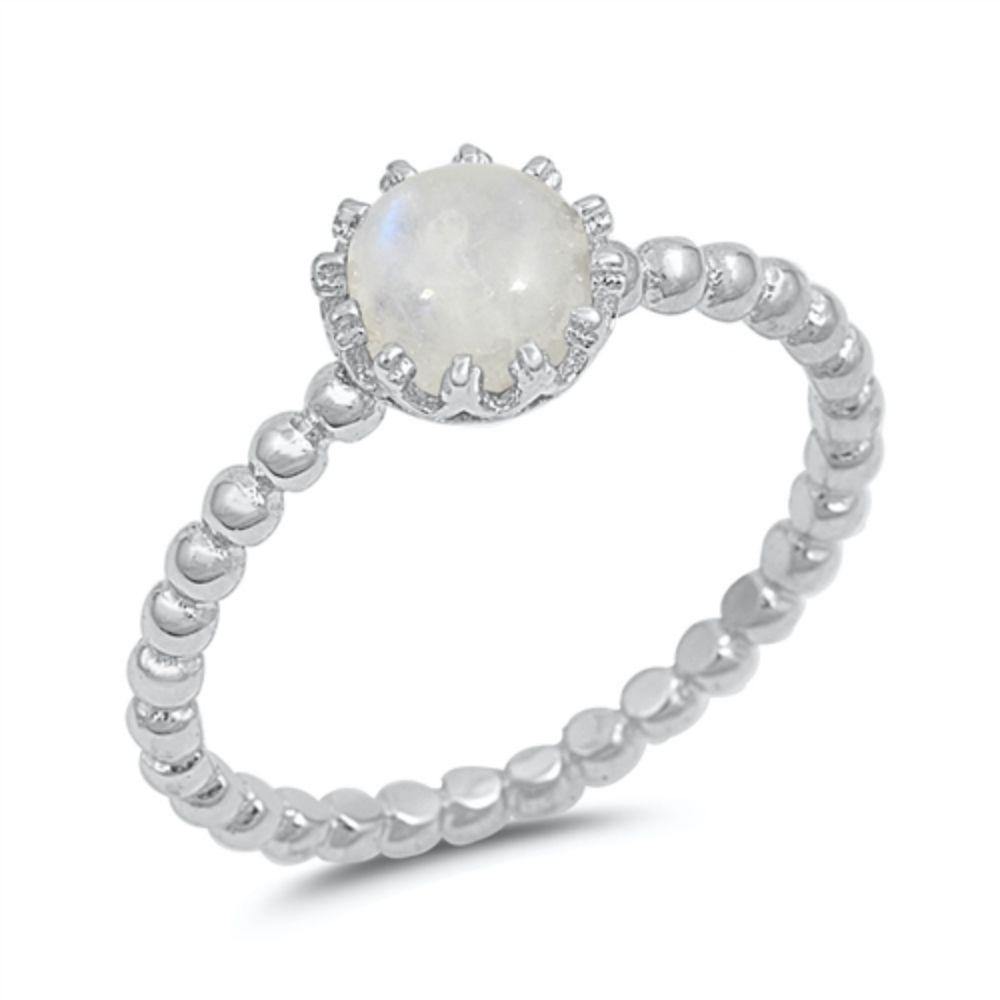 Sterling Silver Moonstone Ring - silverdepot