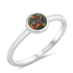 Sterling Silver Black Lab Opal Ring