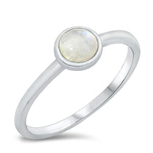 Load image into Gallery viewer, Sterling Silver Rhodium Plated Moonstone Lab Opal Ring - silverdepot