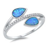 Sterling Silver Lab Opal Ring