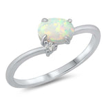 Sterling Silver Lab Opal Ring