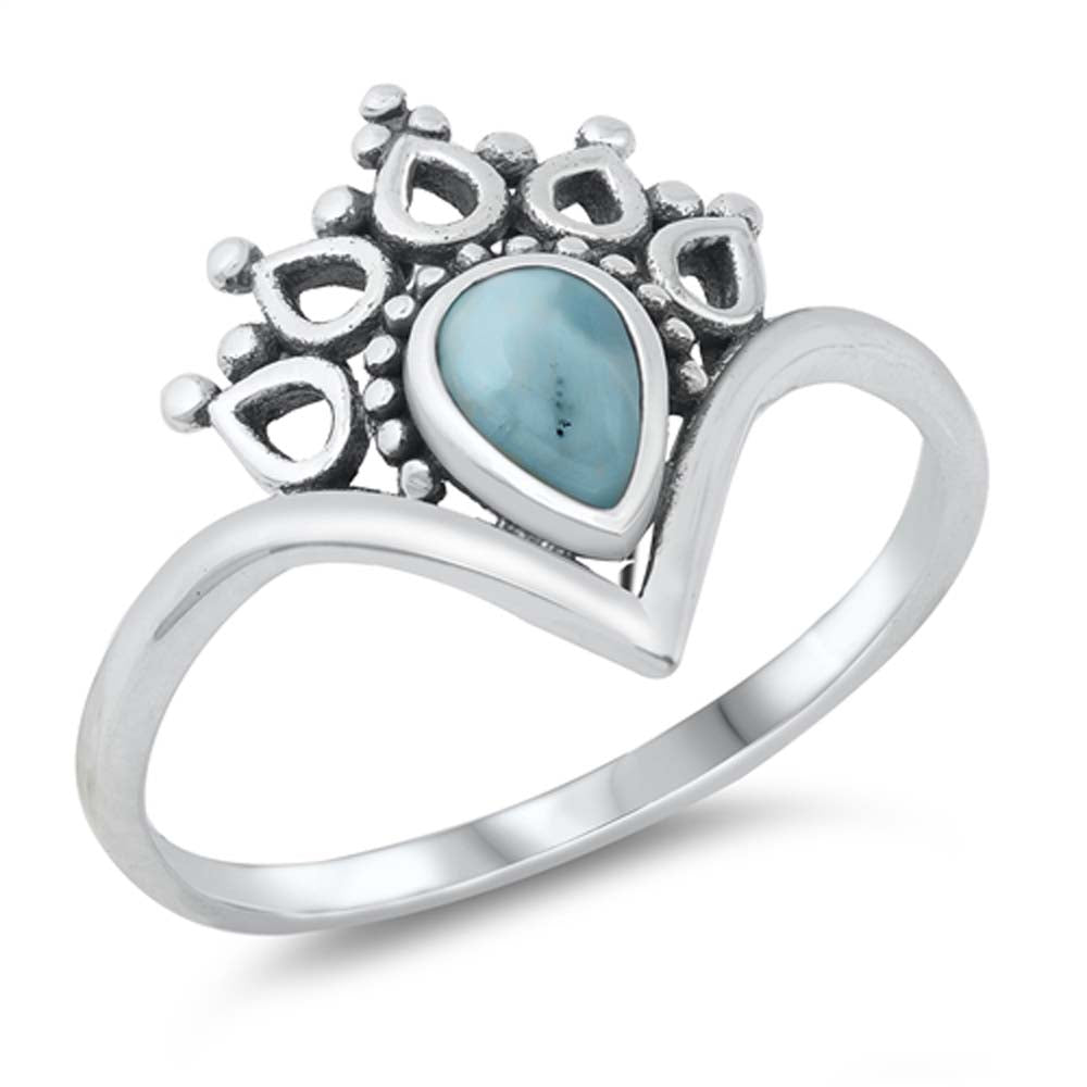 Sterling Silver Genuine Turquoise Ring