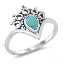 Load image into Gallery viewer, Sterling Silver Genuine Turquoise Ring