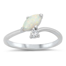 Load image into Gallery viewer, Sterling Silver Lab Opal Ring