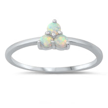 Load image into Gallery viewer, Sterling Silver Lab Opal Ring