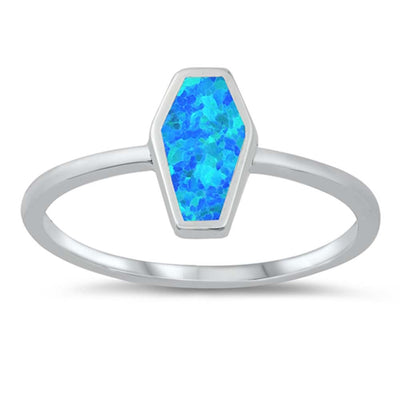 Sterling Silver Lab Opal Ring