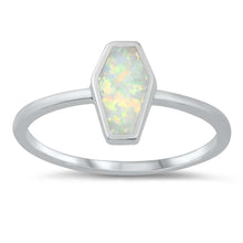 Load image into Gallery viewer, Sterling Silver Lab Opal Ring