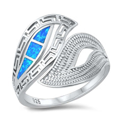 Sterling Silver Lab Opal Ring