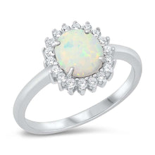 Load image into Gallery viewer, Sterling Silver Lab Opal Ring