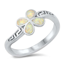 Load image into Gallery viewer, Sterling Silver Lab Opal Butterfly Meander Ring