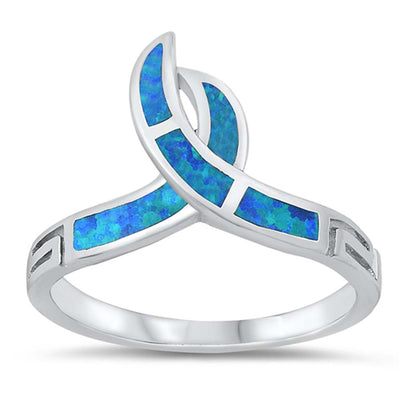 Sterling Silver Lab Opal Ring