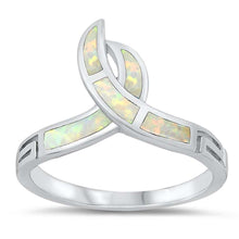 Load image into Gallery viewer, Sterling Silver Lab Opal Ring
