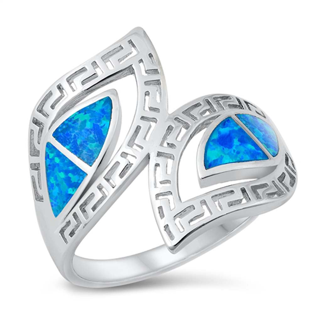 Sterling Silver Lab Opal Ring