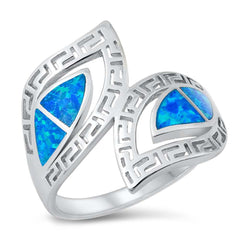Sterling Silver Lab Opal Ring