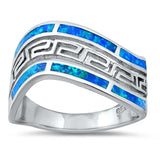 Sterling Silver Lab Opal Ring