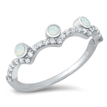 Load image into Gallery viewer, Sterling Silver Lab Opal Ring