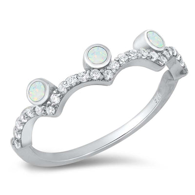 Sterling Silver Lab Opal Ring