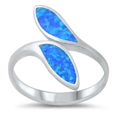 Sterling Silver Blue Lab Opal Ring