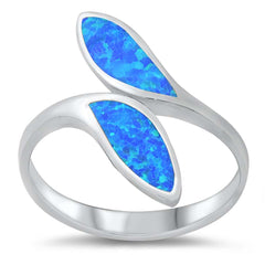 Sterling Silver Blue Lab Opal Ring