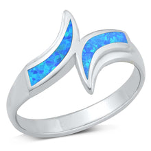 Load image into Gallery viewer, Sterling Silver Blue Lab Opal Ring