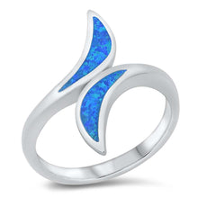 Load image into Gallery viewer, Sterling Silver Blue Lab Opal Ring
