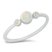 Load image into Gallery viewer, Sterling Silver Rhodium Plated White Lab Opal Ring - silverdepot