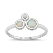 Load image into Gallery viewer, Sterling Silver Rhodium Plated Lab White Opal CZ Ring - silverdepot