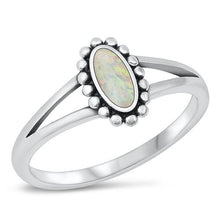 Load image into Gallery viewer, Sterling Silver White Lab Opal Ring-1
