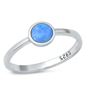 Sterling Silver Blue Opal Ring