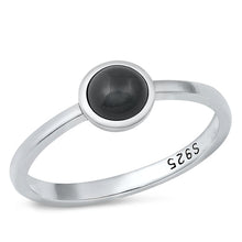 Load image into Gallery viewer, Sterling Silver Black Agate Ring