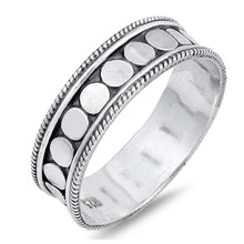 Load image into Gallery viewer, Sterling Silver Bali Vintage with Bead Design RingAnd Face Height of 7MM