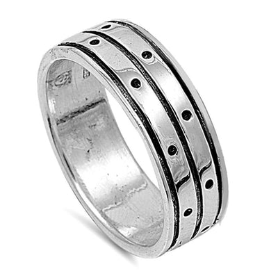 Sterling Silver Skeleton Shaped Plain RingsAnd Face Height 8mmAnd Weight 7.4grams