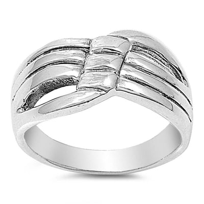 Sterling Silver Wing Shaped Plain RingsAnd Weight 5.6grams