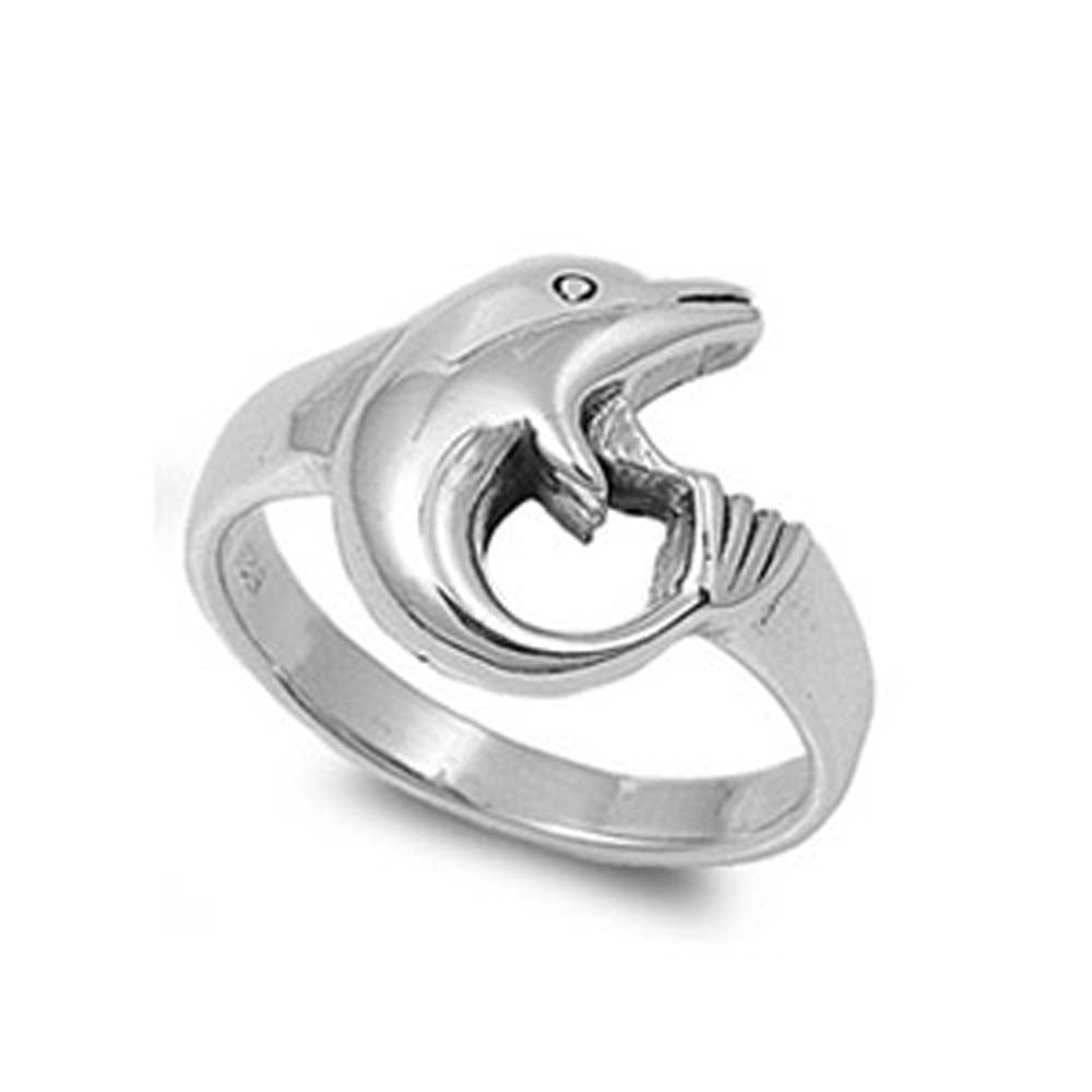 Sterling Silver Stylish Dolphin Ring