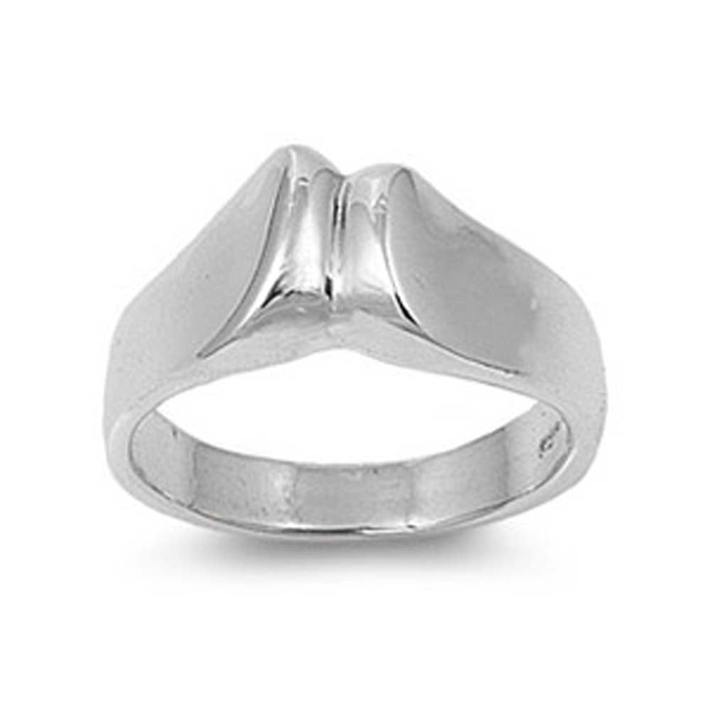Sterling Silver Fancy Thick Band Ring with Face Height of 10MM